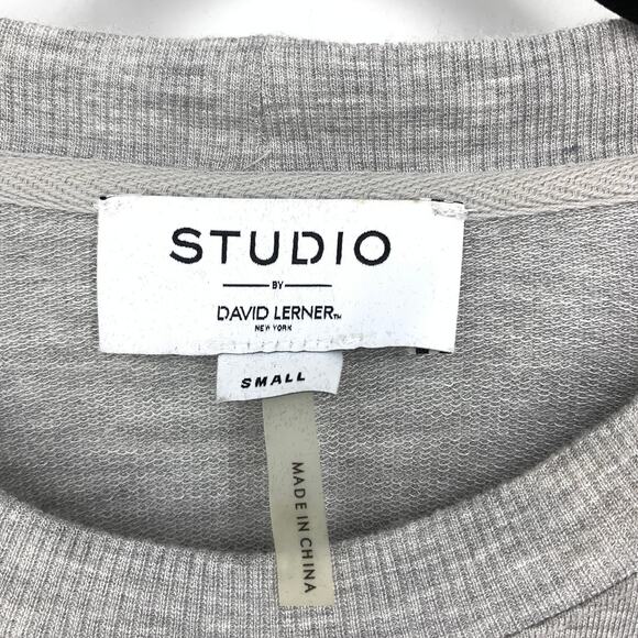 Studio By David Lerner Sweatshirt Tee Women's Sz Small Short Sleeve Heather Gray - Picture 5 of 6